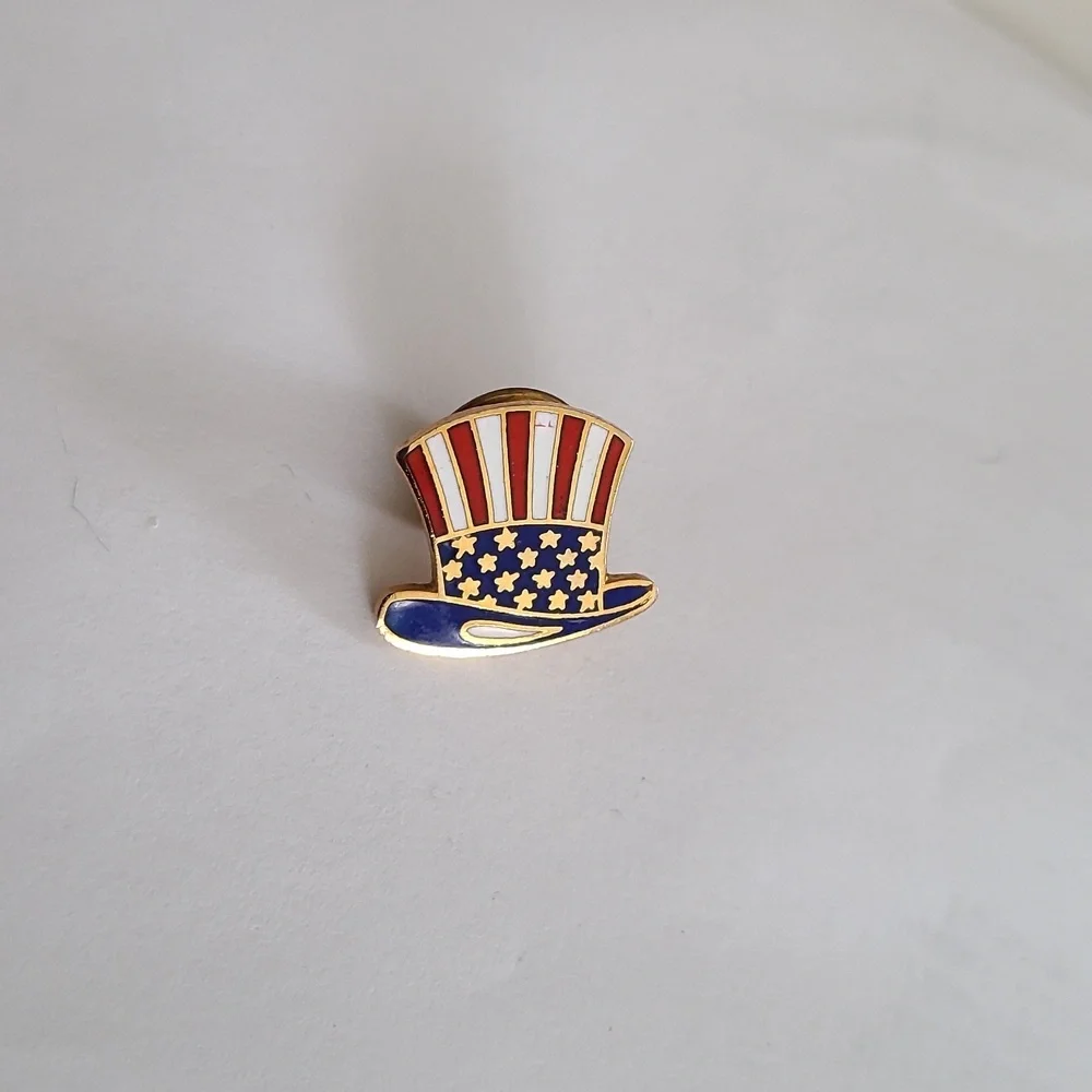 Patriotic Hat Pin Red White Blue - Picture 2 of 3